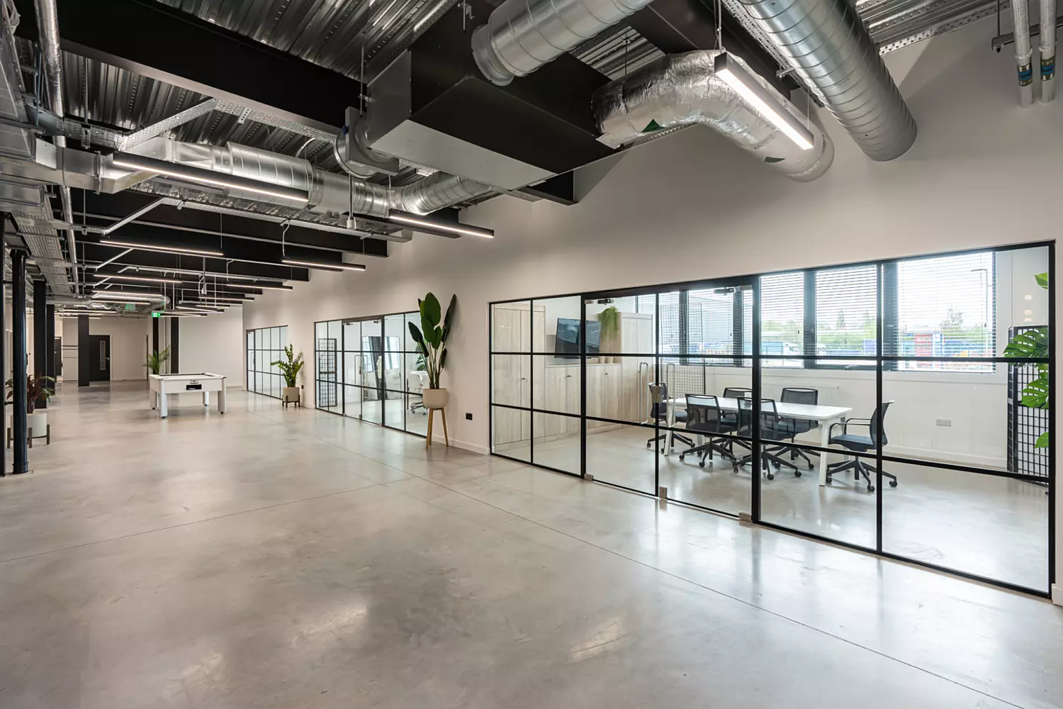 Glazed meeting rooms