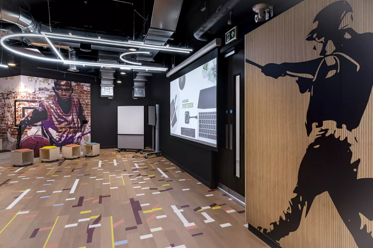 Murals and artwork in Leeds office