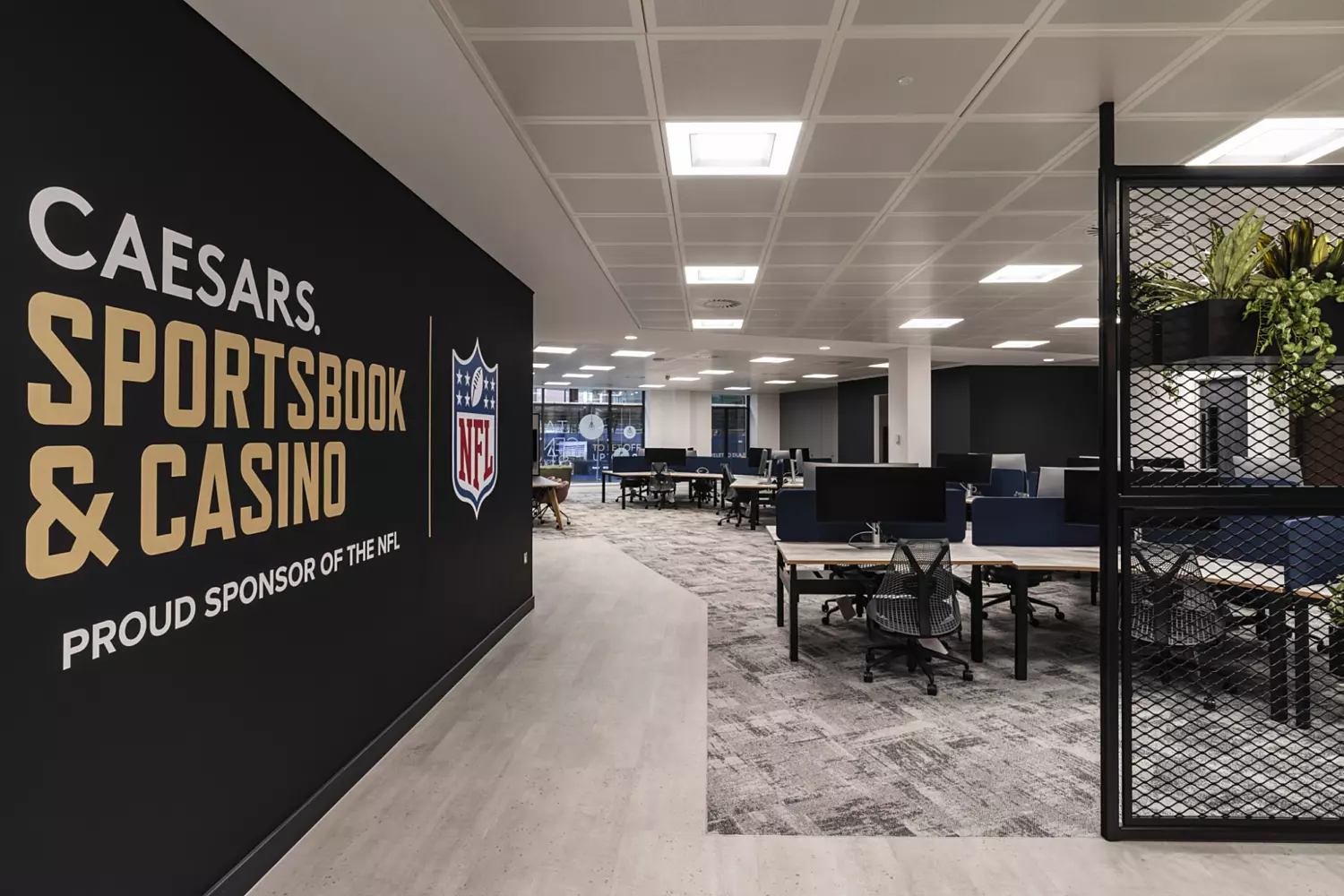 Caesars office in Leeds reiterates the sponsorship of the NFL