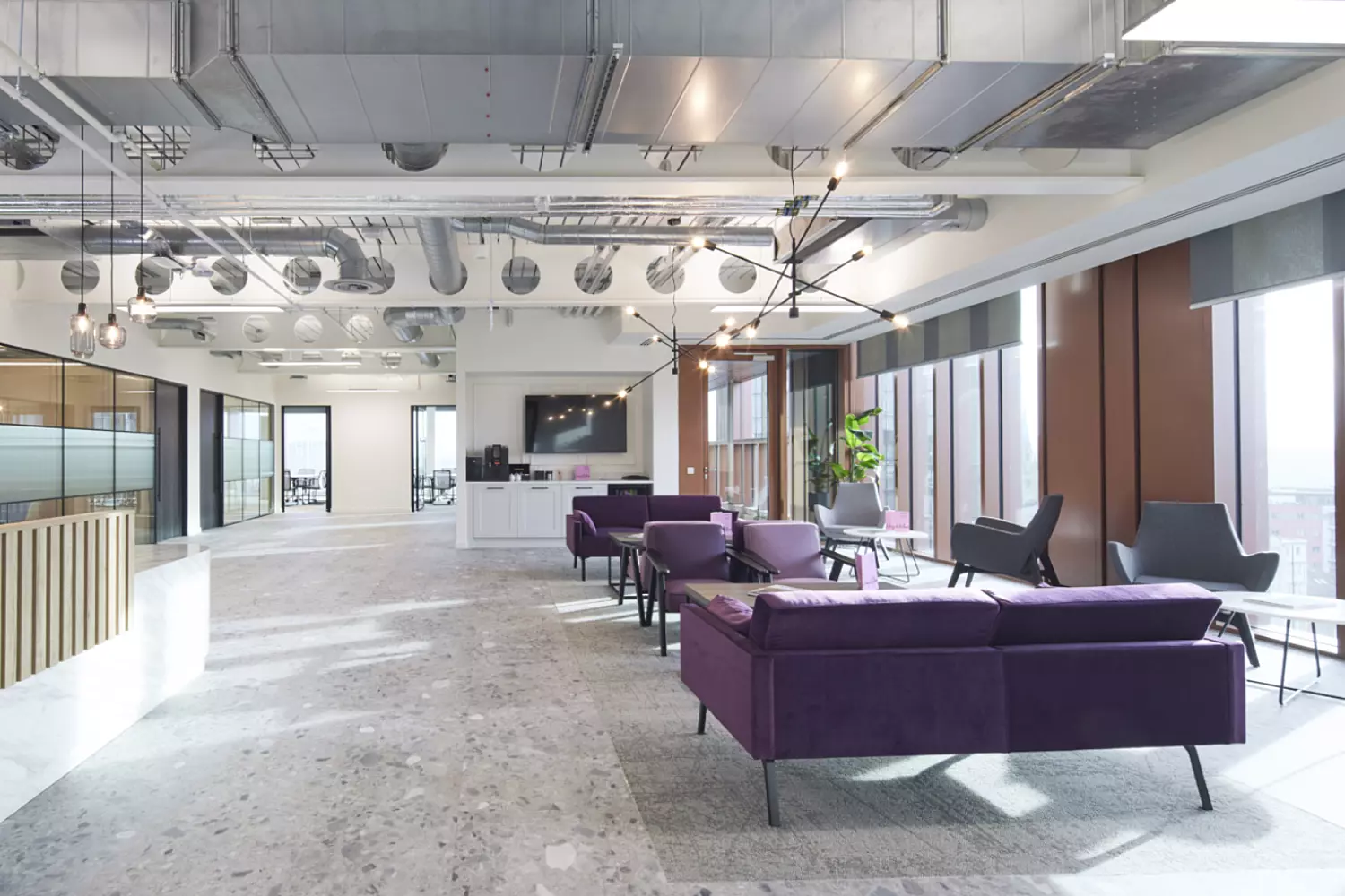 Natural light inundates office space