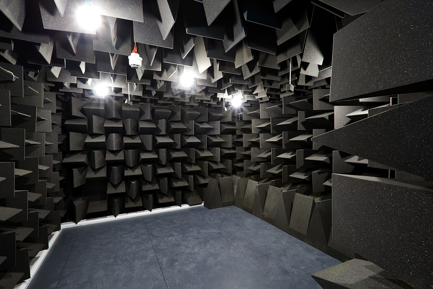 Unique acoustics in sound proofed room