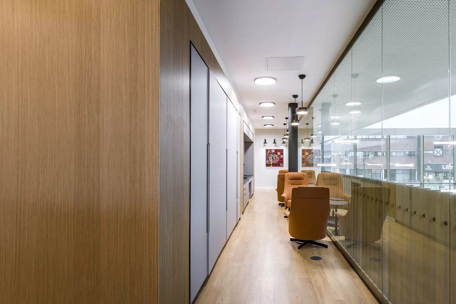 Glazed office space at UC Lan