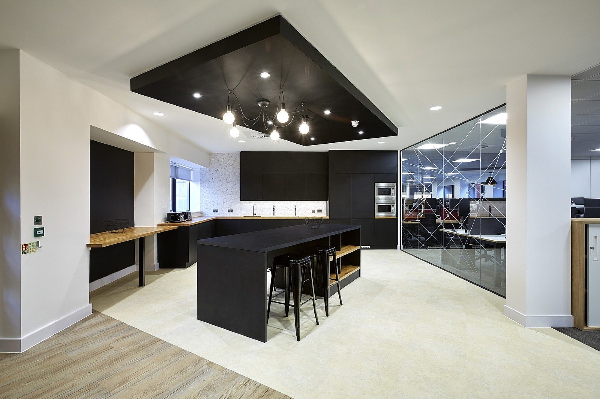 BakerHicks black office kitchen fit out