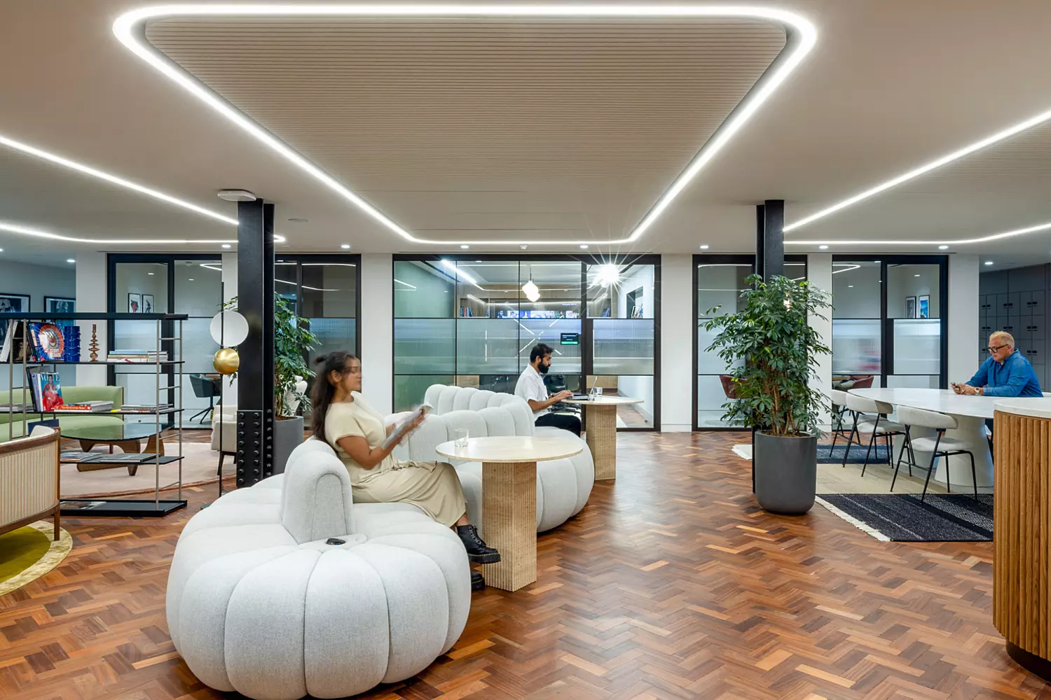 Breakout space with soft furnishings