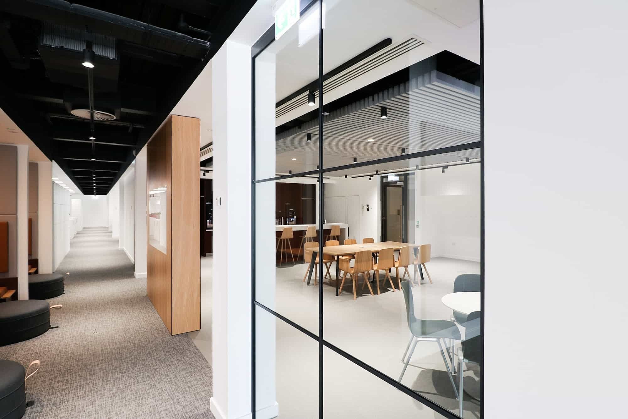 Corridor in modern office refurbishment