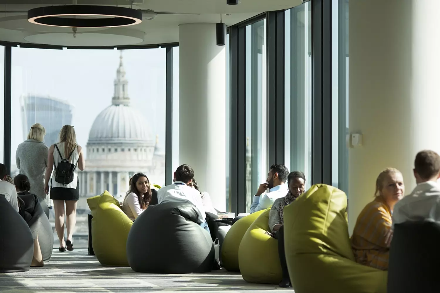 Deloitte bean bags in office fit out