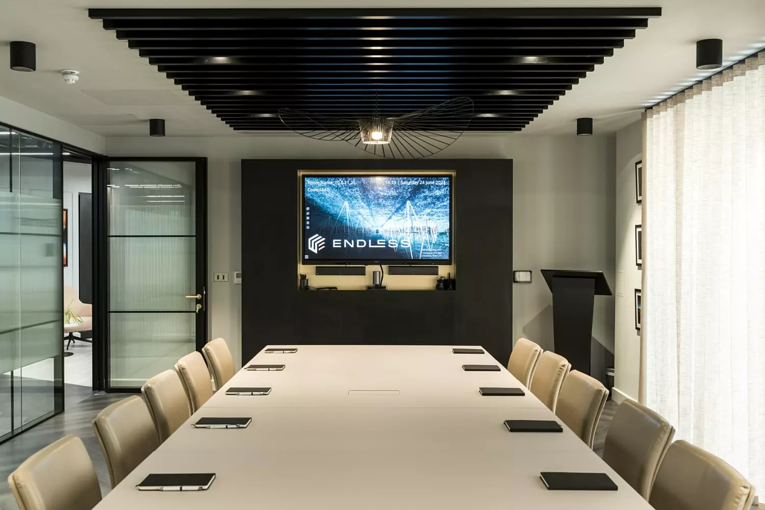 Endless LLP meeting room in Leeds office