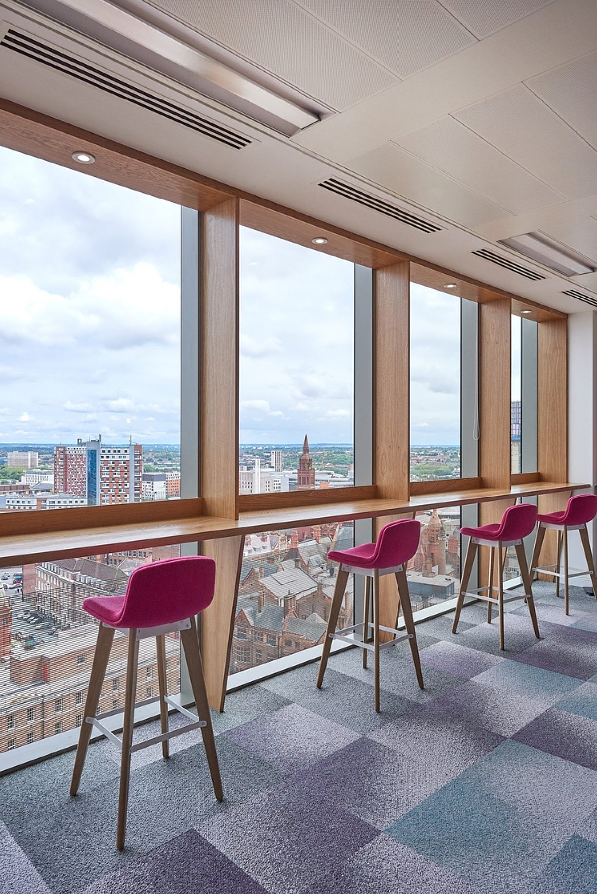 Interface Flooring office design with view