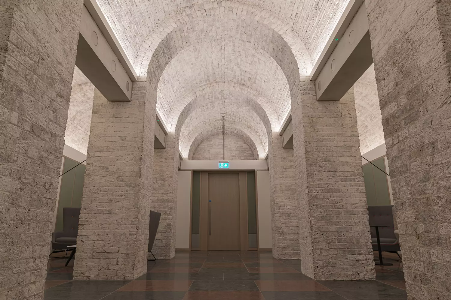 Vaulted ceiling at Kings College London research facility