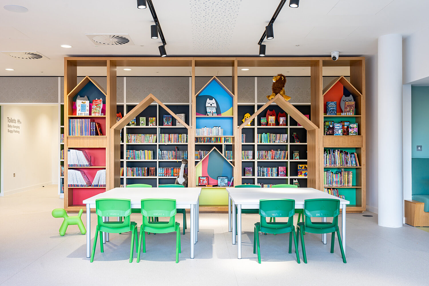 Kids seating and reading area at Nottingham Library