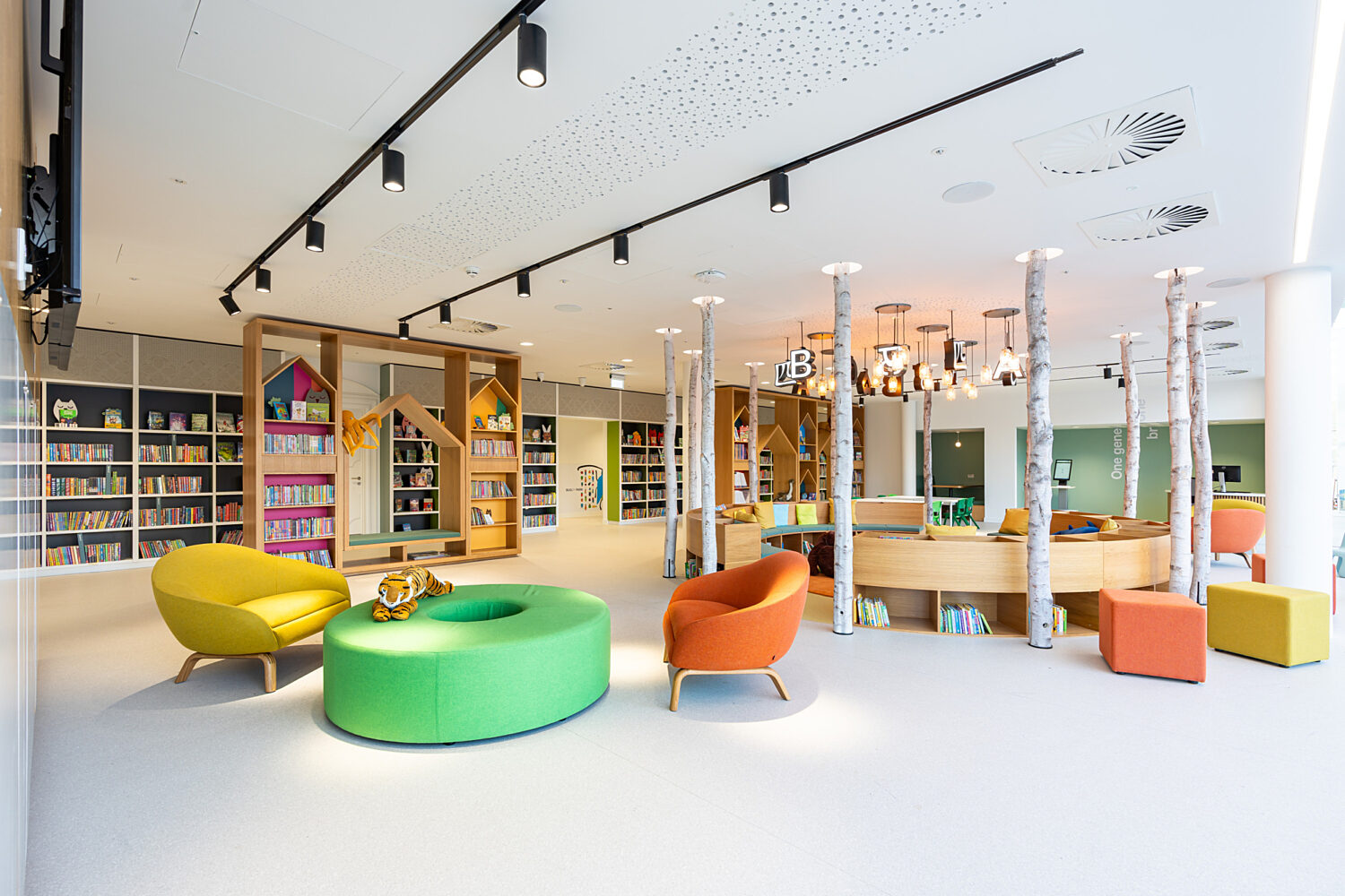 Playful furnishings in Nottingham Central Library