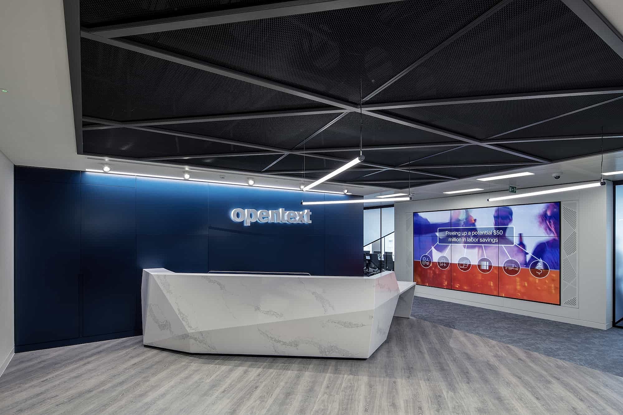 opentext reception fit out