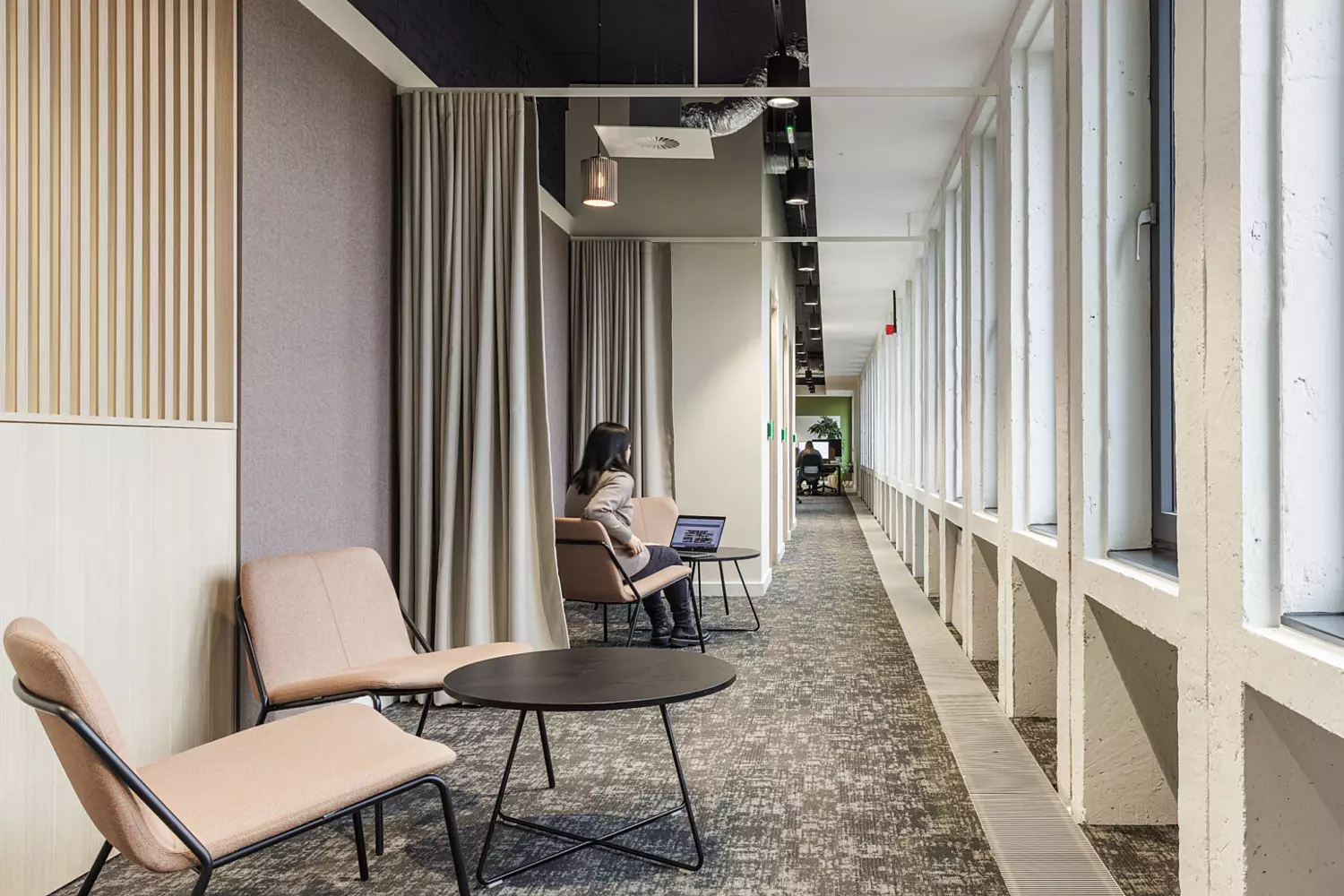 Semi private workspace in Stockport office