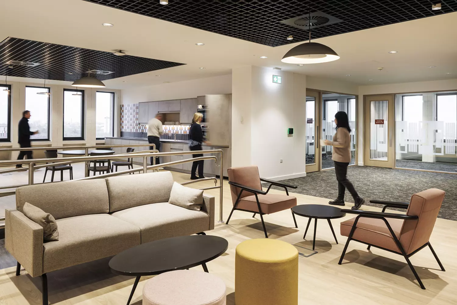 Touchdown areas and teapoint at Stockport Councils office