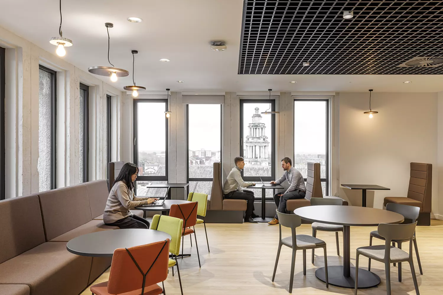 Cafe seating space in Stockport office