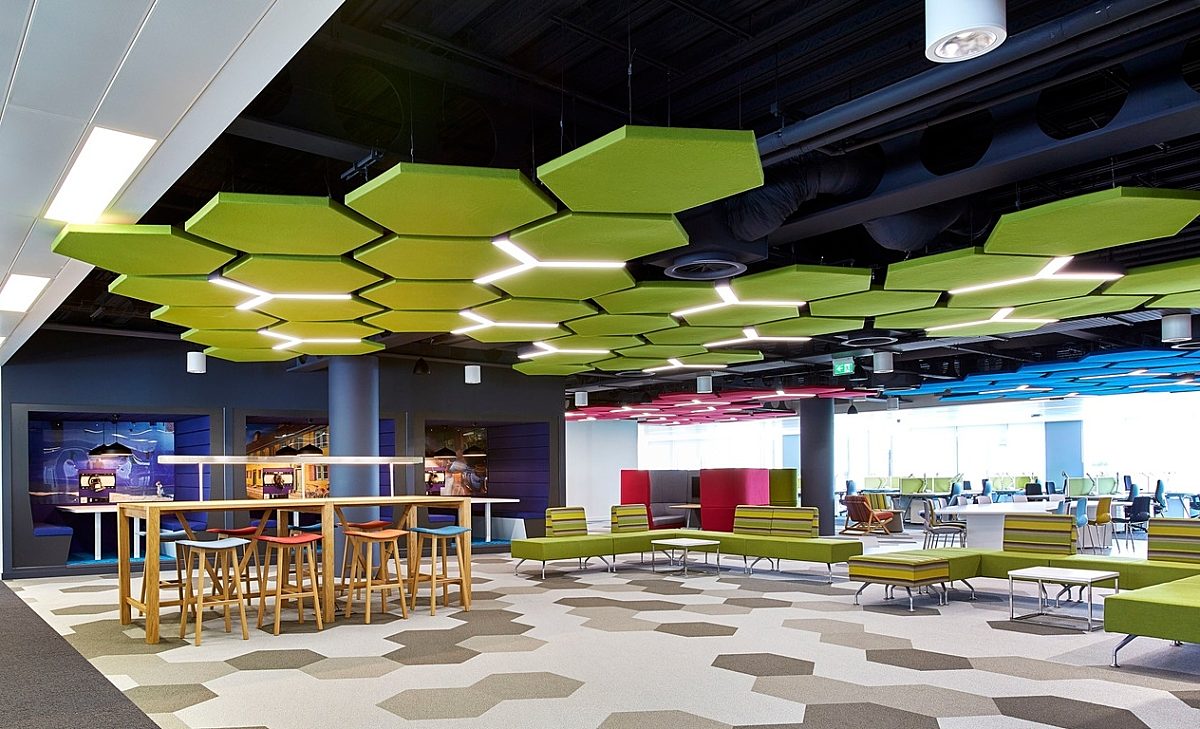 Thales office fit out acoustical ceiling panels