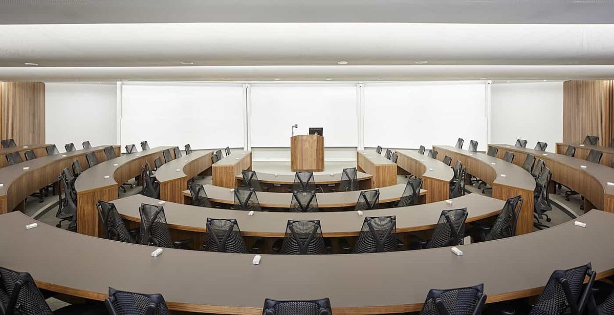 Chicago Booth lecture hall design and fit out