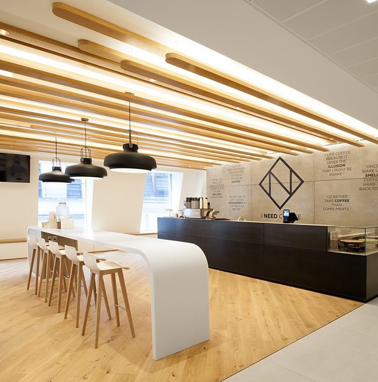 ING timber ceiling office fit out
